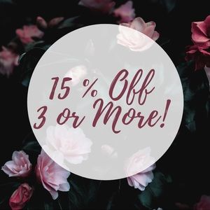 15 % OFF 3 Items or more !